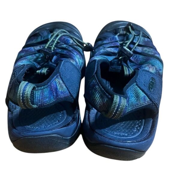 Keen Men’s Sandals Blue & Black Print Preowned Sz 11 - Picture 5 of 10